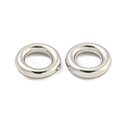CCBプラスチックビーズ  丸いリング  プラチナ  12x2.8mm  穴：7mm&nbsp;CCB-L014-01B-P