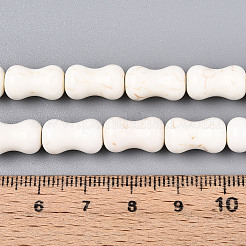 合成ハウライトビーズ連売り  骨の形状  13~13.5x7.5~8mm  穴：1mm  約28個/連  14.57インチ（37cm）&nbsp;G-N352-12
