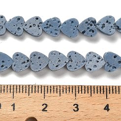 Synthetic Lava Rock Dyed Beads Strands&nbsp;G-R010-01H