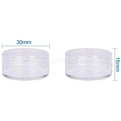 カラムプラスチックビーズコンテナ  透明  30x16mm&nbsp;CON-PH0001-01