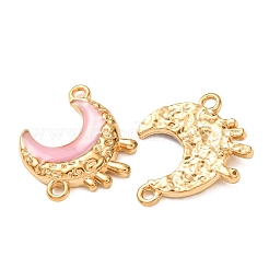 304 Stainless Steel Enamel Crescent Moon Links Connector Charms&nbsp;STAS-D263-14A-G