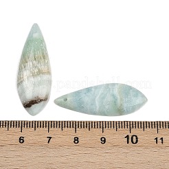 天然異極鉱ペンダント  ティアドロップチャーム  37.5x13x4mm  穴：1.4mm&nbsp;G-H325-08