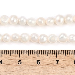 天然養殖淡水パールビーズ連売り  研磨両側  グレード4 A  貝殻色  4~5mm  穴：0.7mm  約70~71個/連  33~33.3cm&nbsp;PEAR-P064-19D-07A
