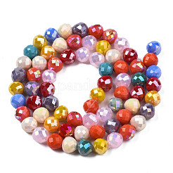 Electroplate Glass Beads Strands&nbsp;EGLA-Q125-012B-01