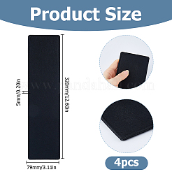 フェルトバッグ底マット  長方形  ブラック  320x79x5mm&nbsp;DIY-WH0750-348A