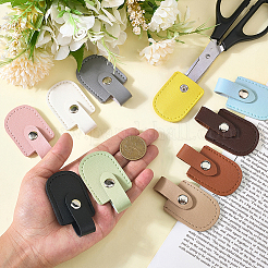 10Pcs 10 Colors Arch Shaped Imitation Leather Nail Clipper Cases&nbsp;DIY-CL0002-28B