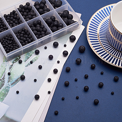 5 Style Natural Lava Rock Round Beads Strands&nbsp;G-CJ0001-52