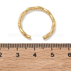 女性用304ステンレススチールカフオープンリング  竹  ゴールドカラー  2.7mm  内径：18.2mm&nbsp;RJEW-L341-07B-G