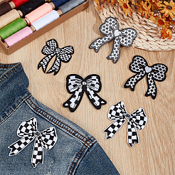 12Pcs 4 Styles Bowknot Embroidery Cloth Iron On/Sew On Patches&nbsp;PATC-PH0001-26