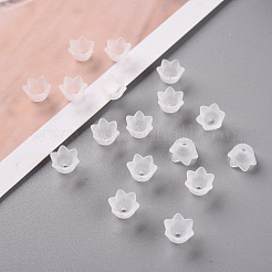 透明アクリルビーズキャップ  チューリップの花  スズラン  艶消し  透明  10x6mm  穴：1.5mm  約2100個/500g&nbsp;PL543-1