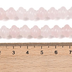 天然石ローズクォーツビーズ連売り  ランタン  9x7mm  穴：0.8mm  約52~53個/連  15.35''~15.55''（39~39.5センチメートル）&nbsp;G-P595-C04-01