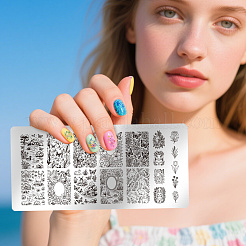 Plastic Nail Art Image Templates&nbsp;AJEW-UN0002-49E