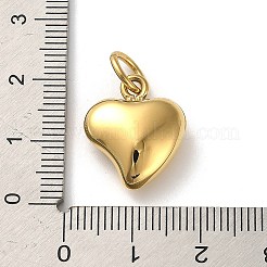 イオンプレーティング（IP）304ステンレスペンダント  ハートチャーム  ゴールドカラー  17.5x15x7mm  穴：5.5mm&nbsp;STAS-G348-03C-G