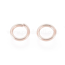 304ステンレススチールオープン丸カン  ラウンド  ローズゴールド  18ゲージ  6.5x1mm  内径：5mm&nbsp;STAS-O098-02RG-03