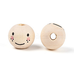 Printed Schima Wood Beads&nbsp;WOOD-T033-02A