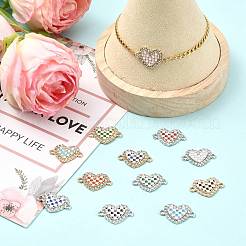 12Pcs 6 Colors Alloy Enamel & Crystal Rhinestone Connector Charms&nbsp;FIND-FS0005-39P
