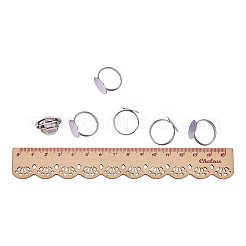 Brass Pad Ring Bases&nbsp;KK-PH0001-15S