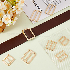 8Pcs 4 Styles Alloy Slider Buckles&nbsp;FIND-GF0007-01LG