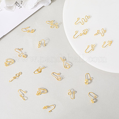 20Pcs 20 Styles Brass Nose Rings&nbsp;AJEW-GF0010-86