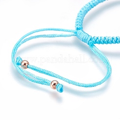 Nylon Cord Braided Bead Bracelets Making&nbsp;BJEW-F360-FRG17