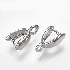 真鍮のアイスピックピンチベイル  プラチナメッキ  11.5x6.5x3.5mm  穴：1.8mm  ピン：1mm&nbsp;X-KK-S348-255
