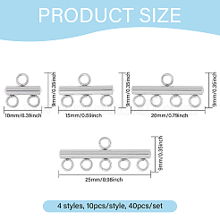 40Pcs 4 Styles 304 Stainless Steel Column Chandelier Component Links&nbsp;FIND-GO0003-59