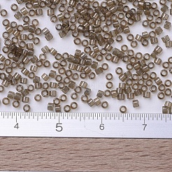 MIYUKIデリカビーズ  シリンダー  日本製シードビーズ  11/0  （db0123)透明スモーキーオリーブ光沢  1.3x1.6mm  穴：0.8mm  約2000PCS /ボトル  10 G /ボトル&nbsp;SEED-JP0008-DB0123