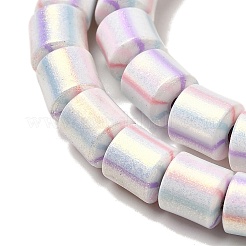 ポリマークレイビーズ連売り  グリッターパウダー付き  コラム  雪  6~6.5x6.5~7mm  穴：1.2mm  約63~65個/連  16.14~16.46''（41~41.8センチメートル）&nbsp;CLAY-H006-04F