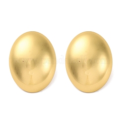 女性用304ステンレススチールスタッドピアス  イオンプレーティング（ip）  オーバル  18KGP本金メッキ  28.5x21.5mm&nbsp;EJEW-L296-031G