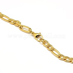 304 Stainless Steel Figaro Chain Necklace Making&nbsp;STAS-A028-N021