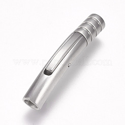 304ステンレススチール製バヨネット留め具  マット  つや消しプラチナ  29x5mm  穴：3mm&nbsp;STAS-A035H-3MP