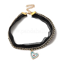 Polyester Lace Choker Necklaces&nbsp;NJEW-M210-01B