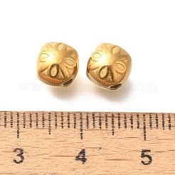 イオンプレーティング（IP）304ステンレスビーズ  花と菱形  18KGP本金メッキ  7mm  穴：1.8mm&nbsp;STAS-I321-56G