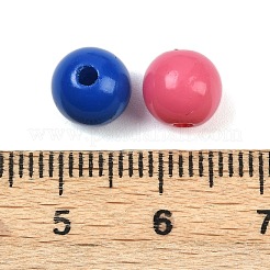不透明なアクリルビーズ  ラウンド  ミックスカラー  8mm  穴：1.6mm&nbsp;OACR-B036-03