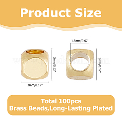 100Pcs Brass Beads&nbsp;KK-HS0015-26