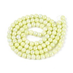 Electroplate Opaque Glass Beads Strands&nbsp;EGLA-T026-8mm-05D