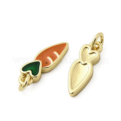Brass Enamel Charms&nbsp;KK-K302-01G