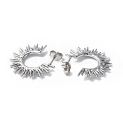 Non-Tarnish 304 Stainless Steel Sun Stud Earrings&nbsp;STAS-B034-13P