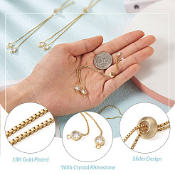 Rack Plating Adjustable Brass Slider Bracelets&nbsp;YS-TAC0001-13G