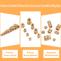 170Pcs 8 Style Brass Metric Threaded Inserts for Plastic Heat Set Insert&nbsp;DIY-CP0007-35
