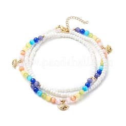 Glass Seed & Cat Eye Waist Beads&nbsp;NJEW-C00030-01