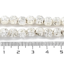 Electroplated Natural Lava Rock Beads Strands&nbsp;G-H303-A10-S01