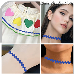 4 Cards 2 Styles  Polyester Wavy Fringe Trim Ribbon&nbsp;DIY-GF0009-48H