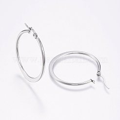 Tarnish Resistant 304 Stainless Steel Hoop Earrings&nbsp;EJEW-F105-20P