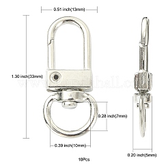 10Pcs Alloy Swivel Clasps&nbsp;PURS-CJ0001-01