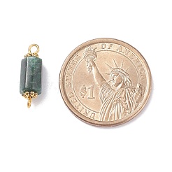 Natural Emerald Connector Charms&nbsp;PALLOY-JF01372