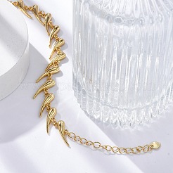 Rack Plating Brass Teardrop Link Chain Necklaces for Women&nbsp;NJEW-C064-01G