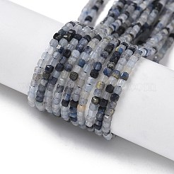 天然染色・加熱処理されたブルーアベンチュリンビーズ連売り  キューブ  2.5x2.5x2.5mm  穴：0.5mm  約152個/連  14.96''（38センチメートル）&nbsp;LS-G-RM241221-K5