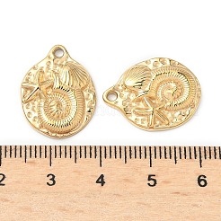 304ステンレスペンダント  18KGP本金メッキ  オーバル  20x15.5x3mm  穴：1.6mm&nbsp;STAS-C134-11B-G