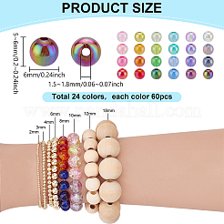 1440Pcs 24 Colors Transparent Acrylic Beads&nbsp;MACR-PH0001-98